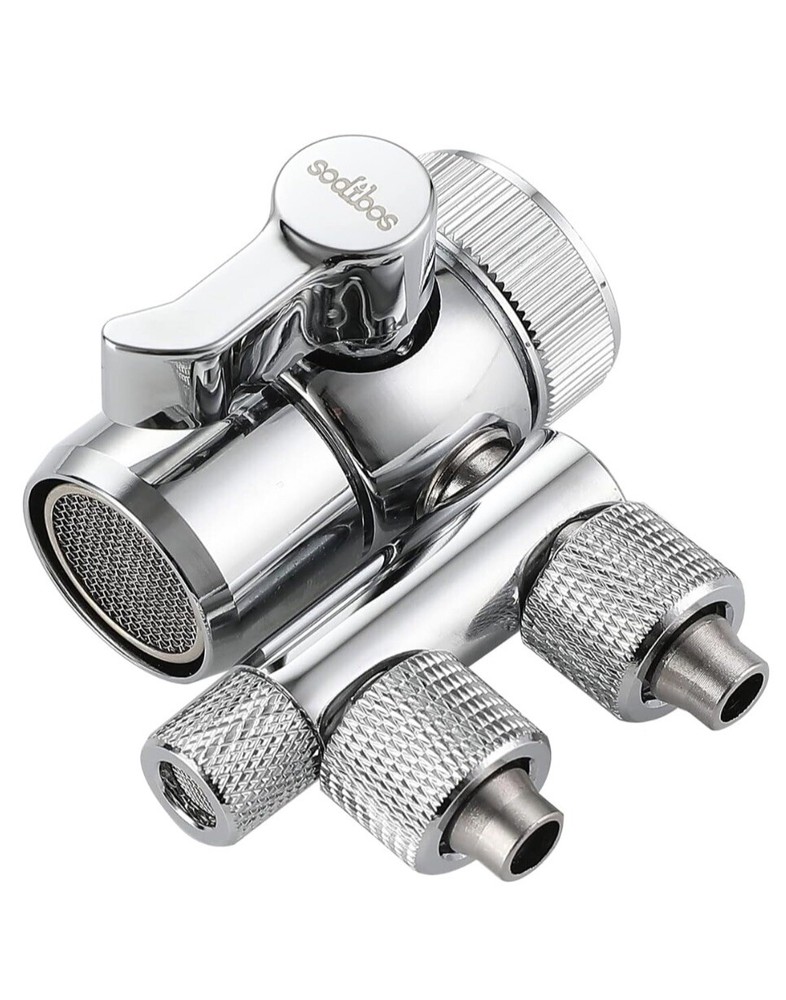 Sodibos 2 Way Faucet Diverter Valve for Countertop Water Filter with Aerator