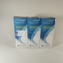 ICEPURE Refrigerator Water Filter Replacement GE RWF5200A 3pk Factory Sealed