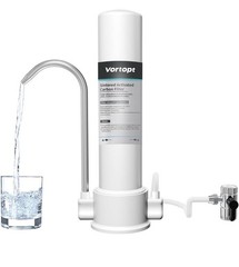 💧High-Efficiency Countertop Water Filter,Retains Minerals,White Faucet Purifier