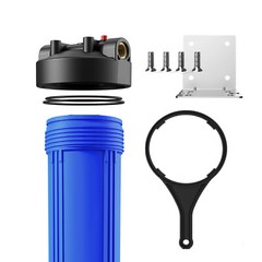 20 Inch Big Blue Whole House Water Filter Housing System 20″ x 4.5″ Carbon Block