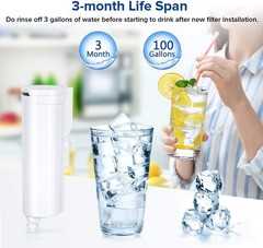 Water Filter Replacement for GE Opal 2.0 Ice Maker 4 Pack Carbon Fiber NSF