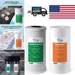 Whole House Water Filtration System 4.5 Inch by 10 Inch Replacement Filter Pack