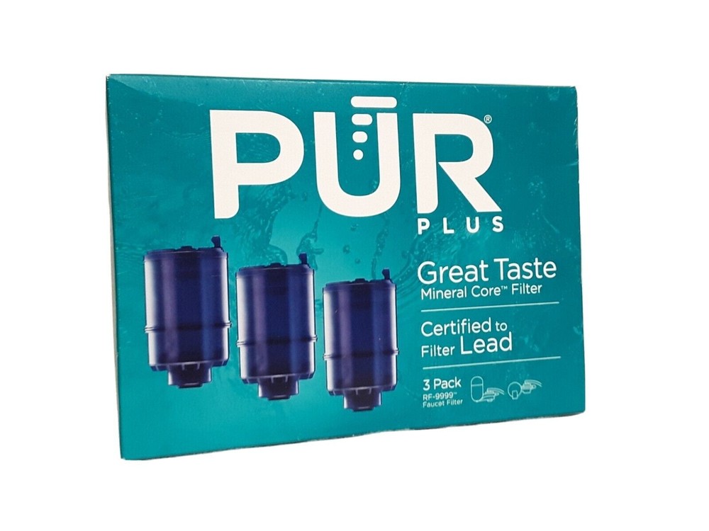 PUR PLUS Great Taste Faucet Mount RF-9999 Replacement Filters 3 Pack NEW SEALED