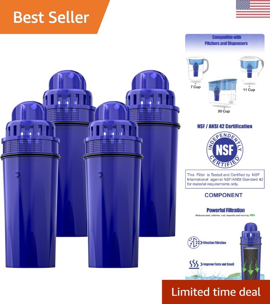 4-Pack CRF-950Z PUR Water Filters – NSF Certified for Clean, Great-Tasting Water