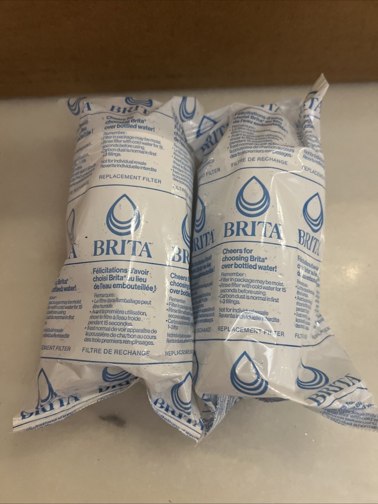 Genuine Brita 2 Pack Pitcher Replacement Water Filters – New Sealed No Box