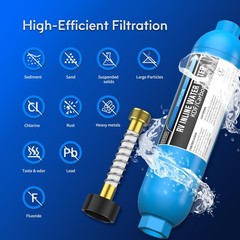 Lifefilter RV Inline Marine Water 4 Count with Flexible Hose Protector