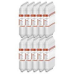 50 Pack 6-Stage RO System pH+ Inline Alkaline Water Filter Mineral Cartridges