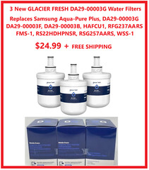 GLACIER FRESH DA29-00003G Water Filter Compatible with Samsung Aqua-Pure Plus