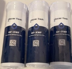 3 PK GLACIER FRESH GF-XWF Refrigerator Water Filter Replacement