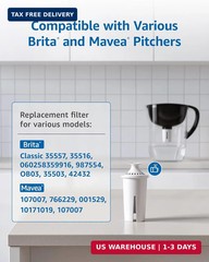 FilterLogic PF06 Pitcher Water Filter, Replacement for Brita® Classic 35557, OB0