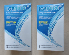 Lot of 2 Icepure RWF1600A Replacement Refrigerator Water Filter, UKF7003/UKF7001