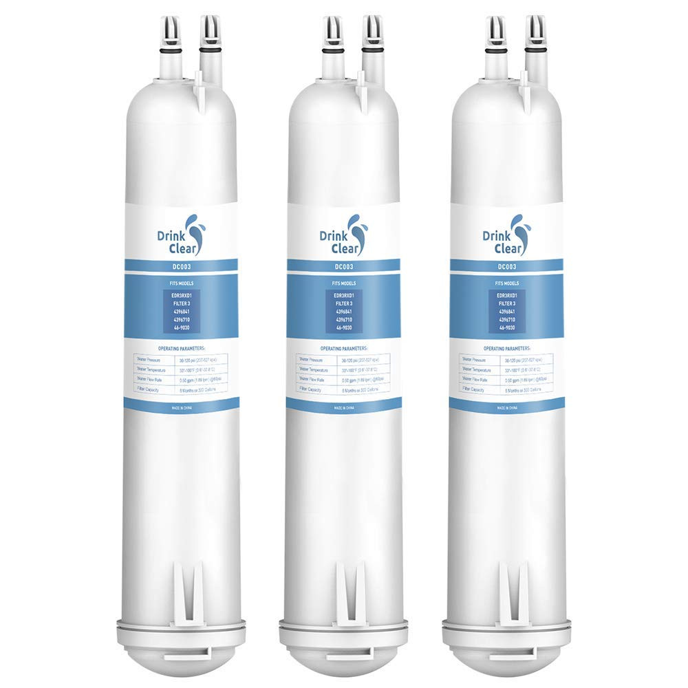 3-Pack Refrigerator Water Replacement Filter EDR3RXD1 4396841 4396710 – Sealed