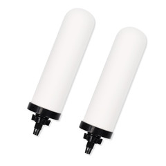 2 PCS 7 Inch Ceramic Water Filter Candle,7» Water Filter Replacement Filters wi