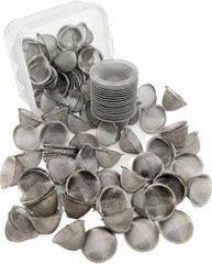 50 Pieces Pipe Screens,1/2 Inch Stainless Steel Bowl Screens Filters Conical …