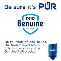 PUR Plus Horizontal Faucet Mount Filtration System One Size, Metallic Grey