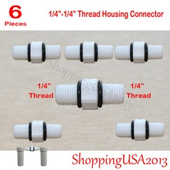 6X 1/4″ Dual Thread Male Fitting Connector RO Standard Housing Water Filter BSP