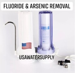 Dual Countertop Water Filter System for Chlorine, Fluoride & Arsenic removal.