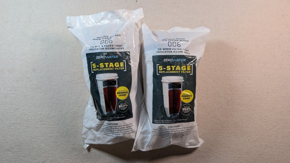 ZeroWater Replacement Filter Premium 5-Stage ZR-006 New #2-GEN2BAG-01 (2 Pack)