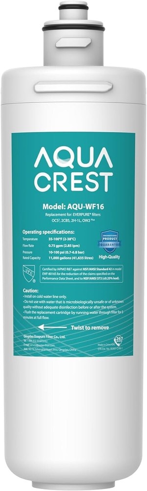 AQUA CREST OCS2 Under Sink Water Filter,Fits Everpure 2CB5, 2H-L