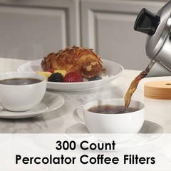 Mimore Percolator Coffee Filters – 300PCS 3.75in Disc 3.75 Inches