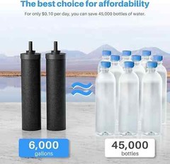 2PCS Water Filter Replacement for Berkey BB9-2 Water Filter Black