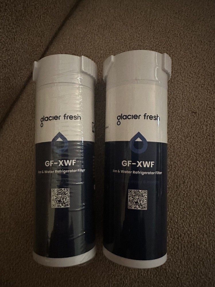 2 Pack GLACIER FRESH GF-XWF Refrigerator Water Filter Replacement for GE XWF New