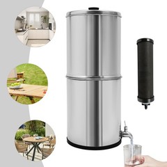 Countertop Water Purification System 8.5L Gravity-Fed Water Filter w/2 Filters
