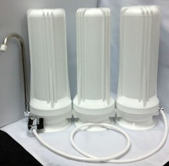 OCEANIC Triple Stage COUNTERTOP Water Filtration Reduces Arsenic & Heavy Metals