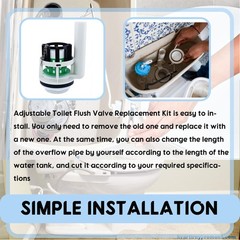 Toilet Flush Valve Replacement Kit Fits Toto THU Series 3 Inch Flush Hole