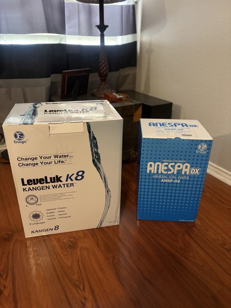 Kangen Water by Enagic Leveluk K8 with BONUS Anespa DX Mineral Ion Spa