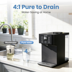 Cobectal Countertop Reverse Osmosis System 8 Stage 4:1 Pure to Drain Reduce TDS