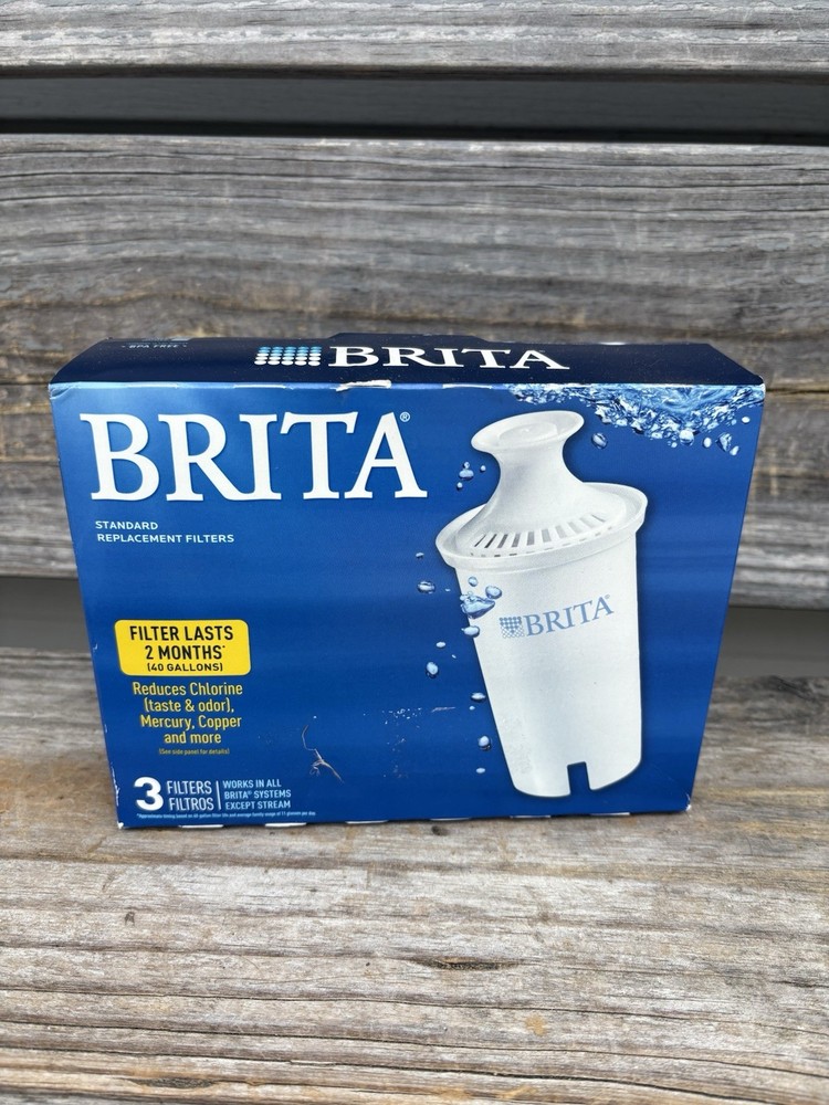 BRITA Standard Replacement Filters 3 Count Water PItcher NEW