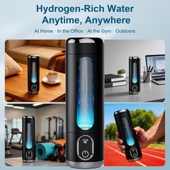 Portable Hydrogen Water Bottle Generator – Up to 6000 PPB H2 Molecular Hydrogen