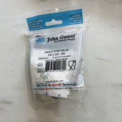 John Guest ASVPP2LF Angle Stop Valve 3/8″M X 3/8″F X 3/8″ Tube Push To Connect