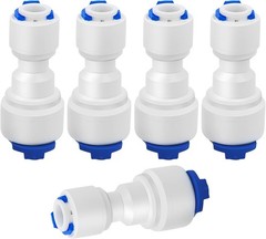 5PCS Quick Straight Connector, 3/8inch Female Thread to 1/4inch OD Quick Straigh