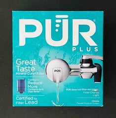 PUR Plus Chrome Horizontal Faucet Mount Water Filter System – PFM400H _ Open Box