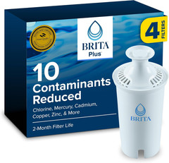 plus Water Filter, Bpa-Free, High-Density Replacement Filter for Pitchers and Di
