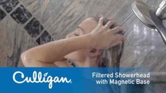 Hand-held filtered shower head with magnetic base by culligan