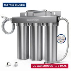 Waterdrop TST-UF 0.01μm Ultra-Filtration Under Sink Water Filter System, Stainle