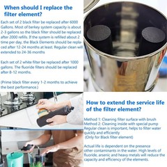 Berkey Water Filter Replacement, 2 Activated Carbon Filters Compatible Gravity