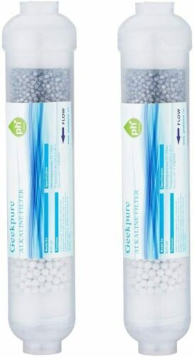 10 Inch Inline Alkaline ph+ Water Filter for Reverse Osmosis RO System-1/4” Port