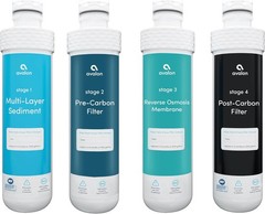 Genuine 4 Stage Reverse Osmosis Replacement Filters Branded Bottleless RO Water