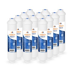 12PK Premium Aquaboon T33Inline Post/Carbon Polishing Water Filter Cartridge QC