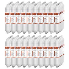 100 Pack pH+ Inline Mineral Alkaline Water Filter Replacement 4-Layer 1/4″ QC