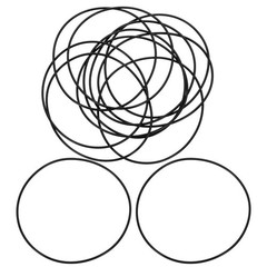 10pcs Nitrile Rubber O-Rings, AS568 88.62mm ID Sealing Gaskets, Black