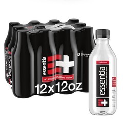 Essentia Ionized Alkaline Water, 12 Fl Oz Bottles, 12 Pack – 99.9% Pure