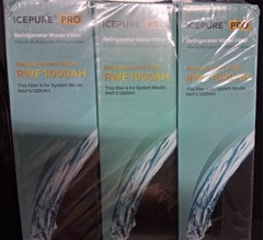 Icepure RWF1000A 3-Pack Refrigerator Water Replacement Filters New & Sealed