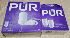 New Box PUR White Faucet Filtration System FM 3333B & 2 Extra Filters RF-3375