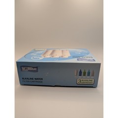 WellBlue Alkaline Water Filter Cartridges 2 Blue Sealed Cartridges Open Box