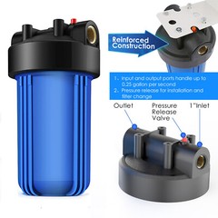 2Pack 10 Inch Big Blue Whole House Water Filter Housing For 10″ x 4.5″ Filters